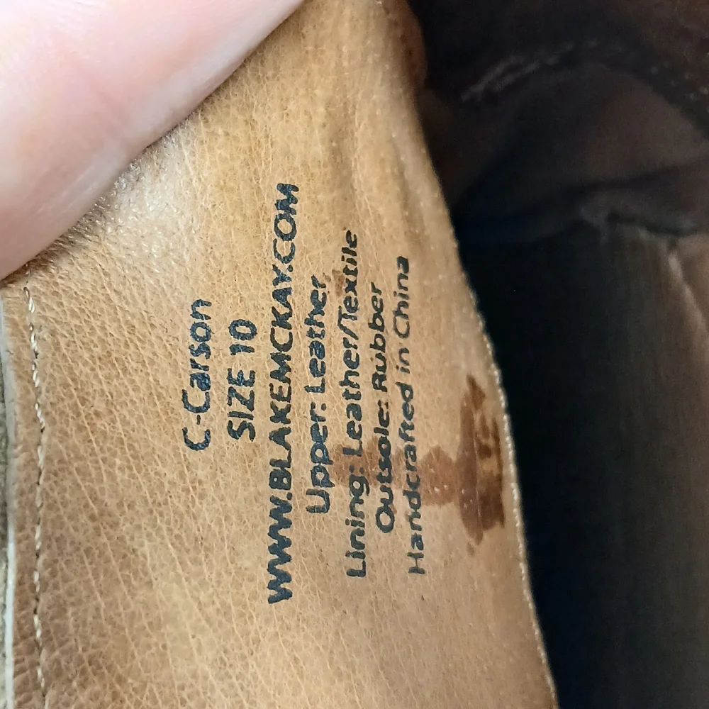 Blake‎ McKay Carson Tan Suede Leather Wingtip Oxford Brogue Shoes 404